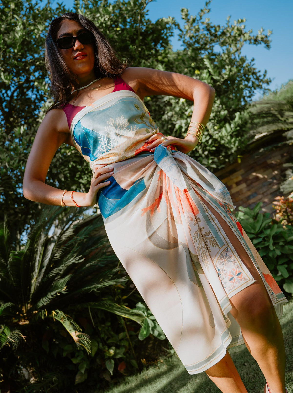 Coral Reverie Cover-Up