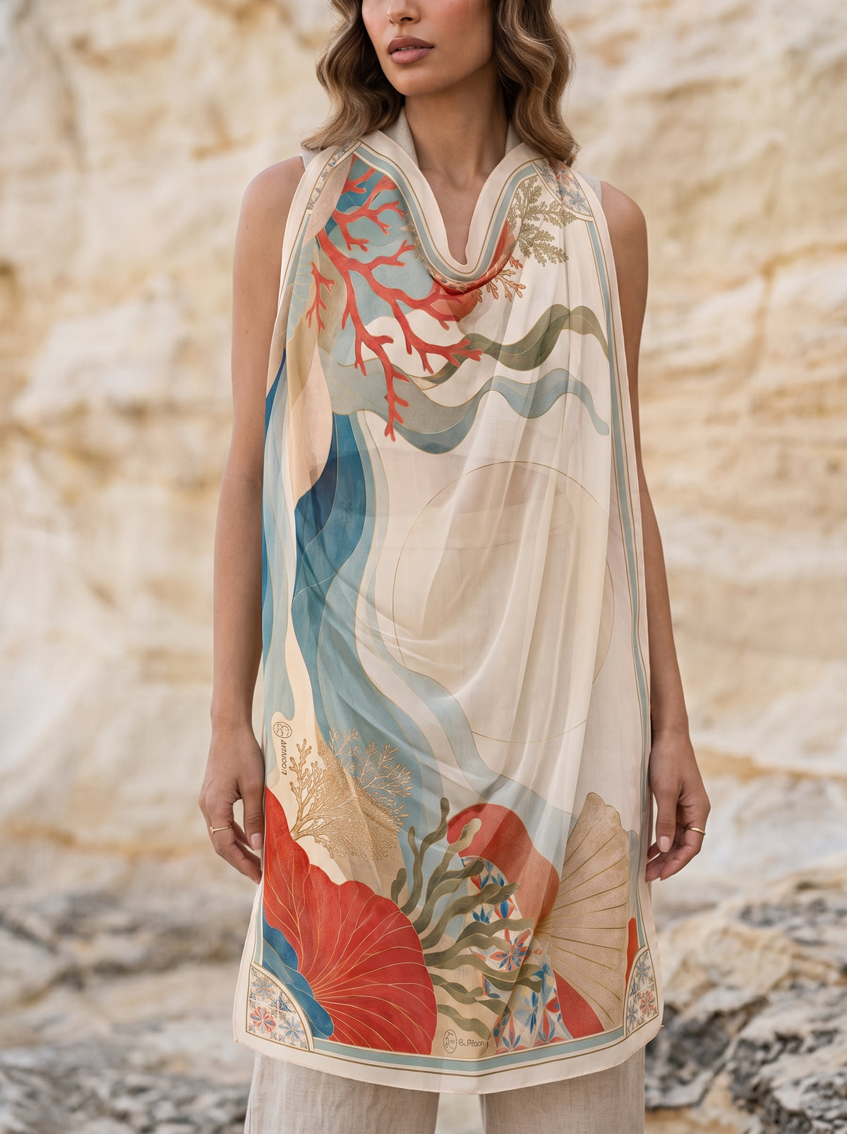Coral Reverie Cover-Up